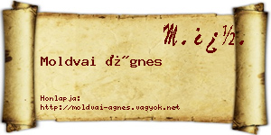 Moldvai Ágnes névjegykártya